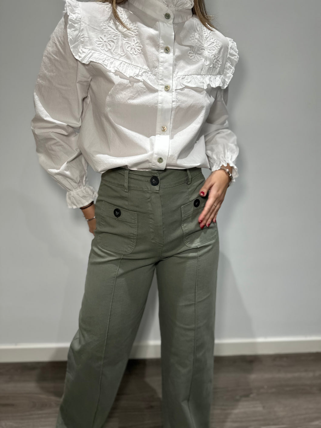 Pantalón Verde Raya