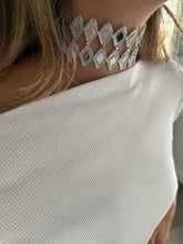 Cargar imagen en el visor de la galería, Choker Rombos Plateado
